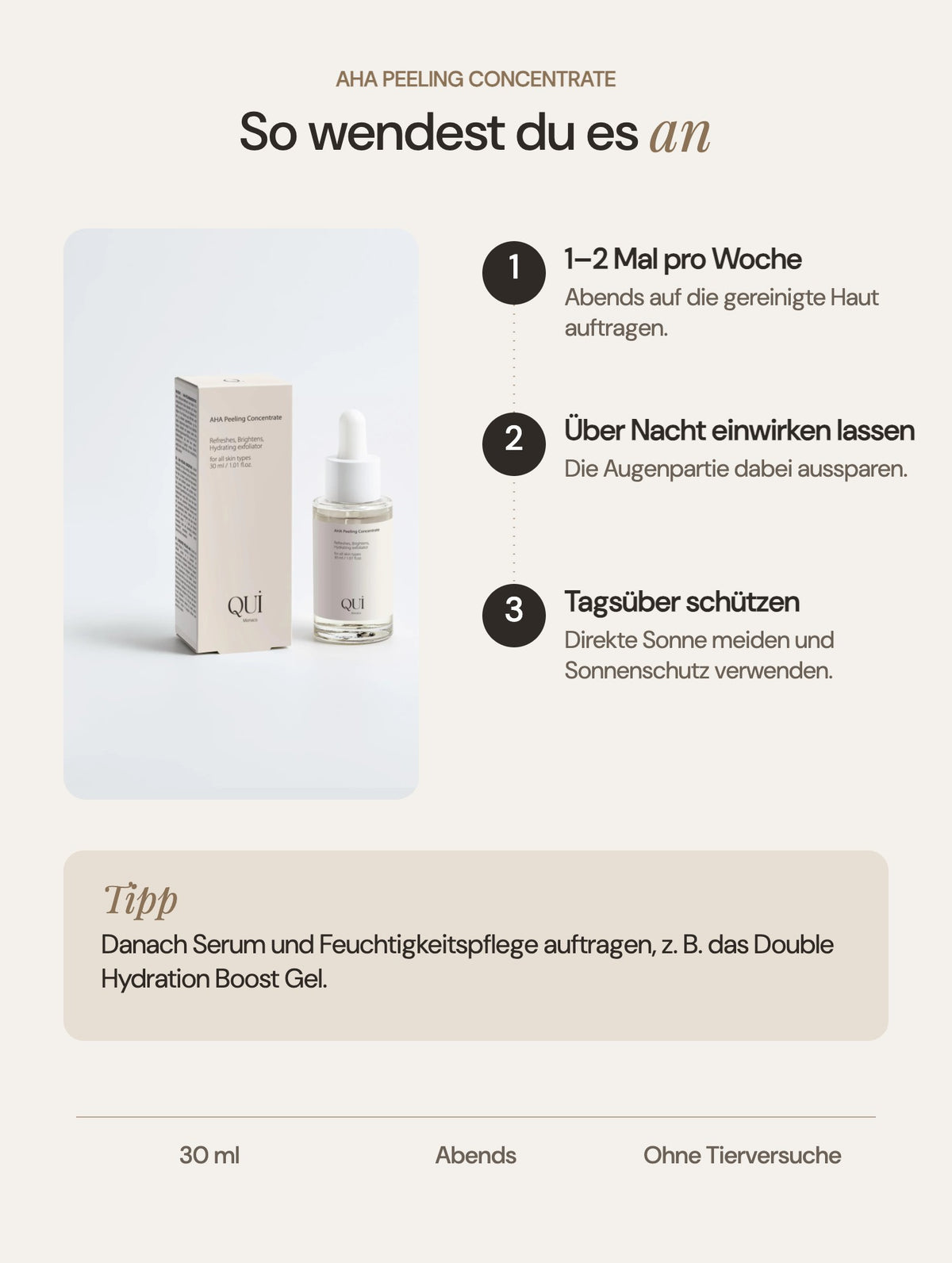AHA Peeling Concentrate: So wendest du es an