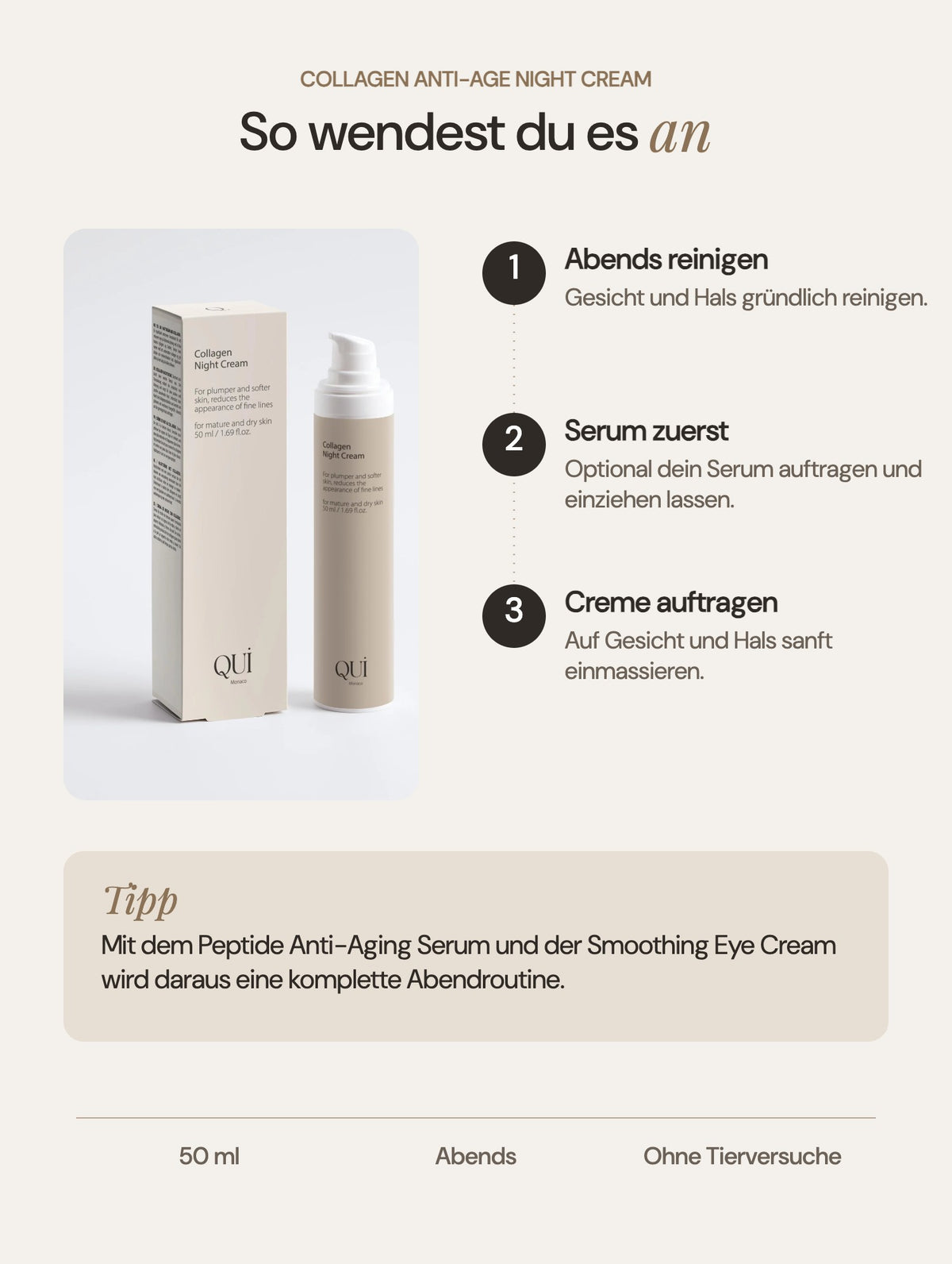 Collagen Anti-Age Night Cream: So wendest du sie an