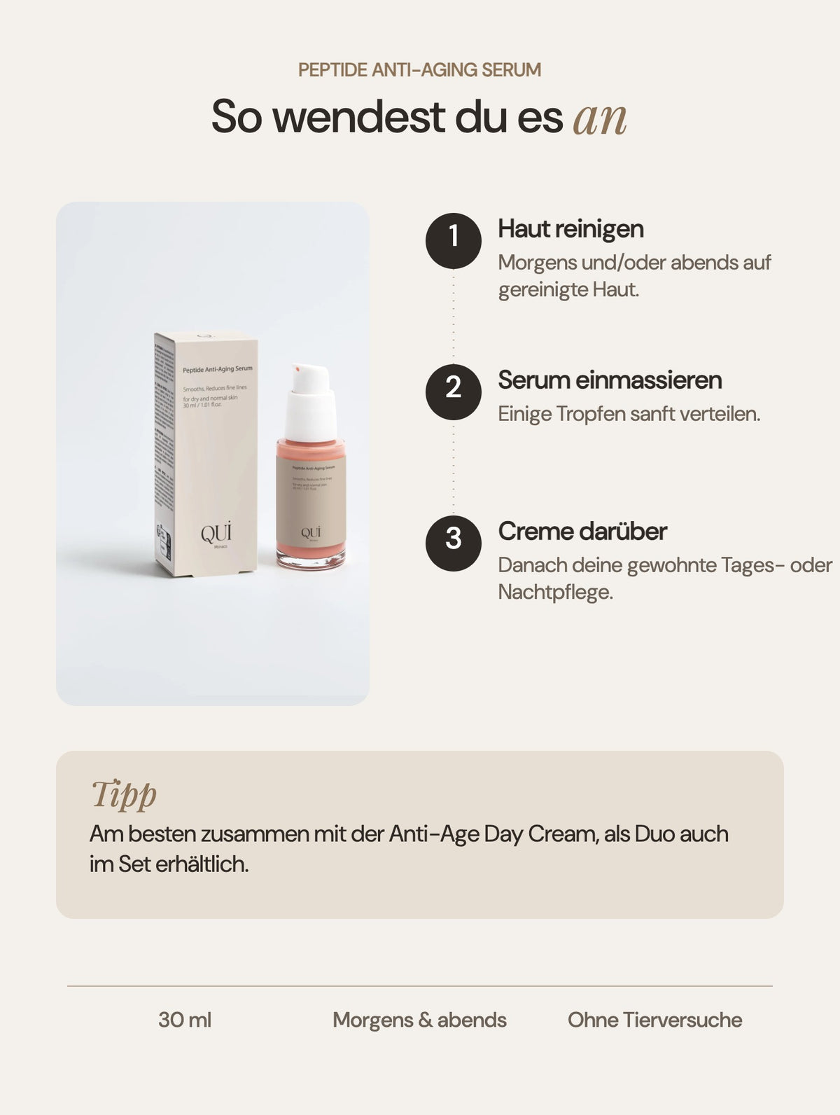 Peptide Anti-Aging Serum: So wendest du es an