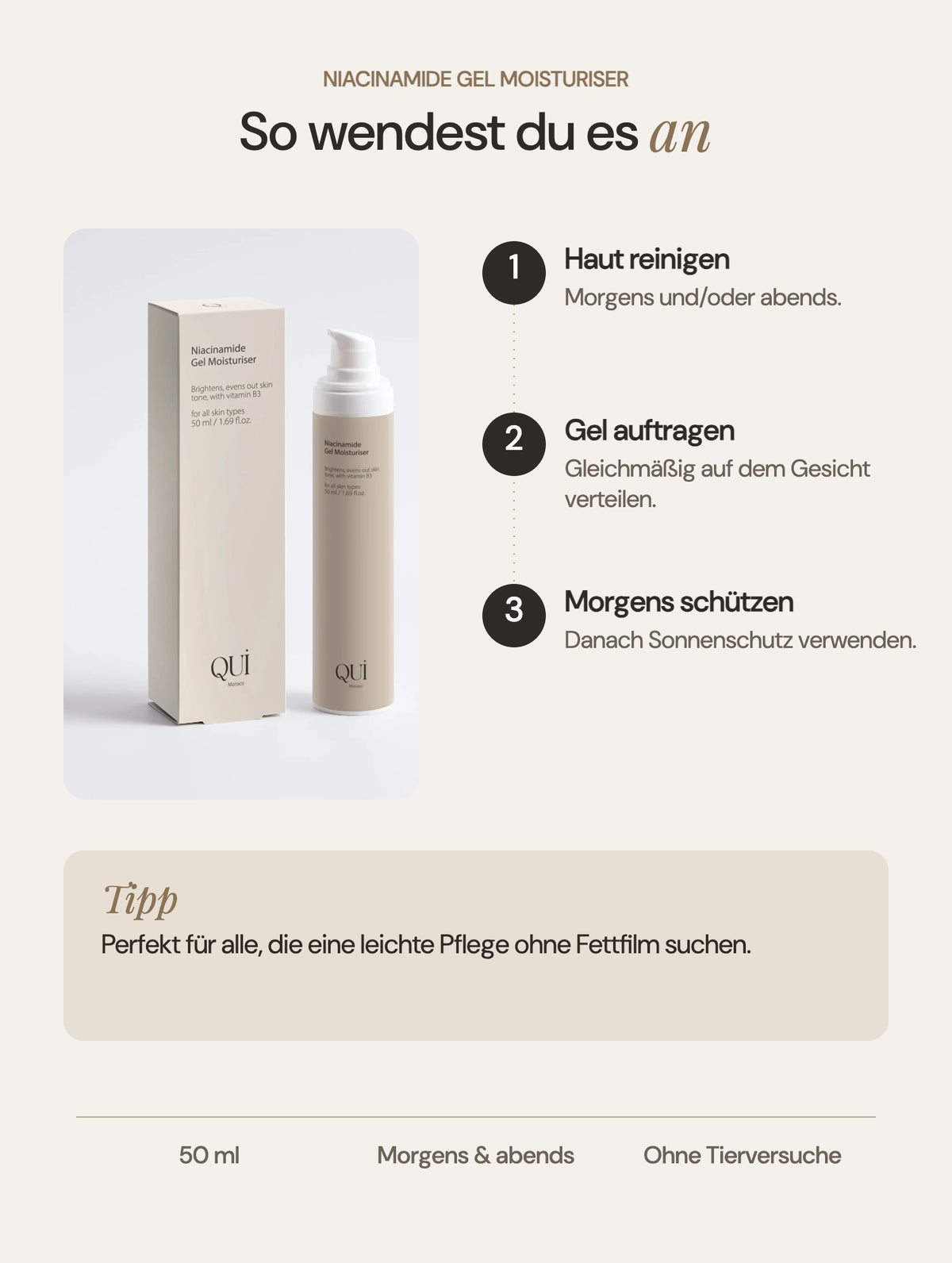 Niacinamide Gel Moisturiser: So wendest du es an