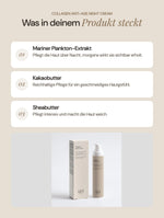 Collagen Anti-Age Night Cream: Wichtige Inhaltsstoffe