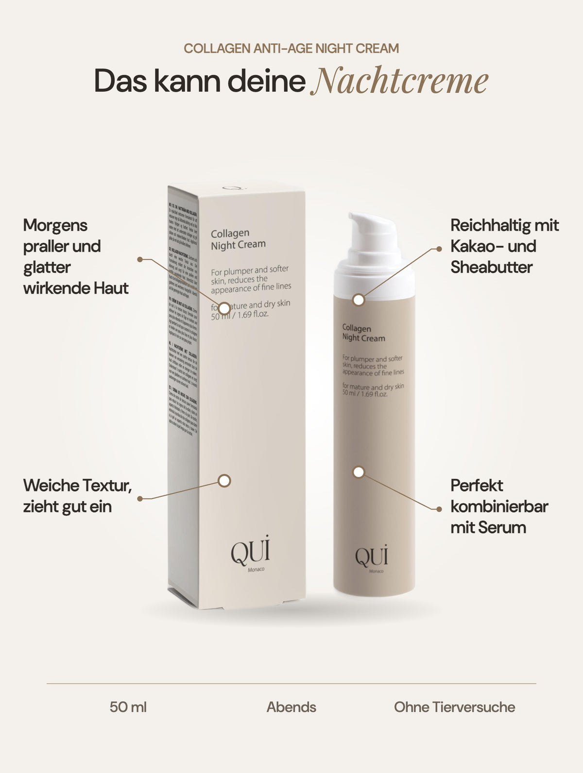 Collagen Anti-Age Night Cream: Vorteile auf einen Blick